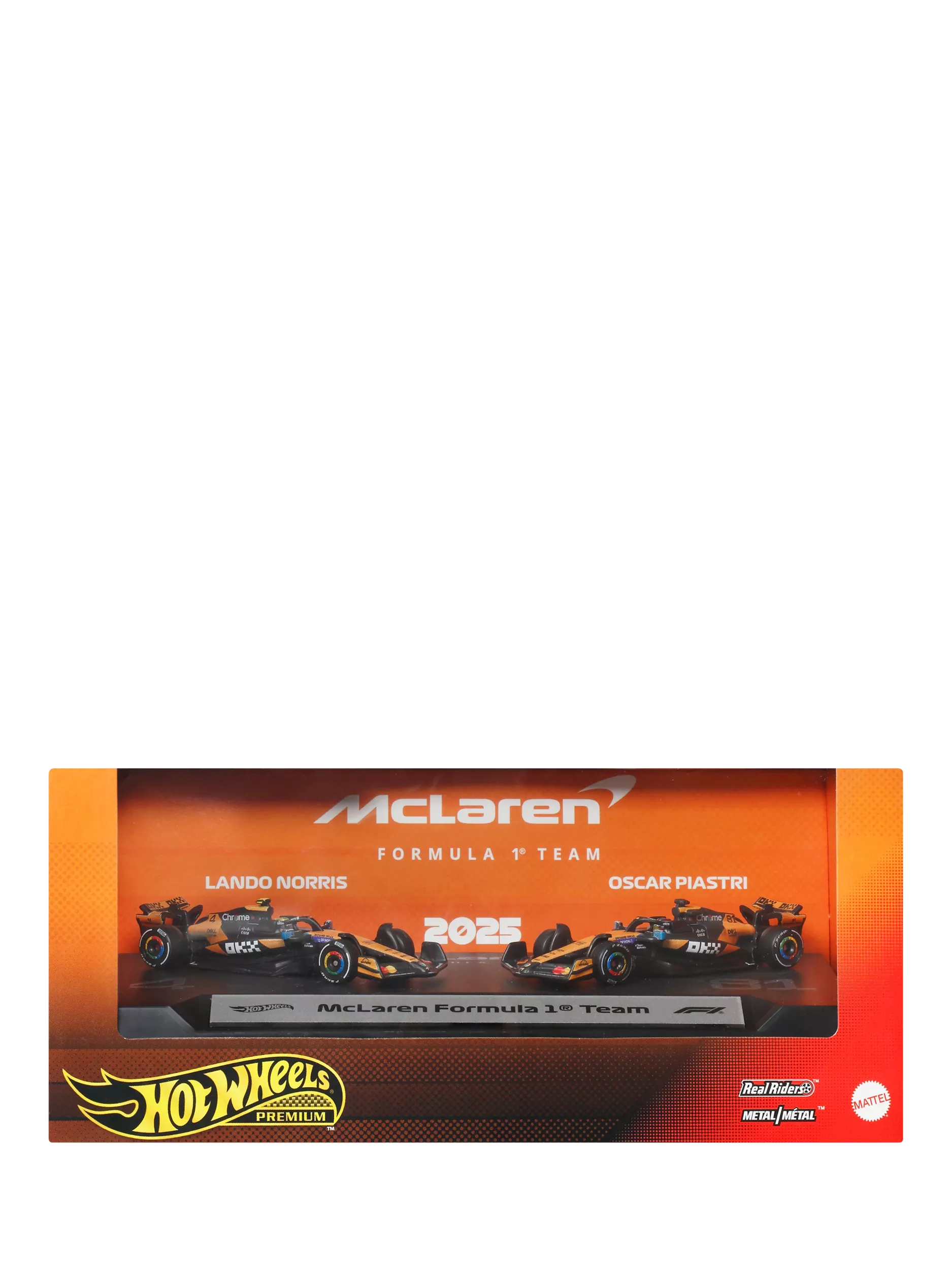 Hot Wheels die-cast toy cars McLaren F1 2-pack 1:64 scale, UK version