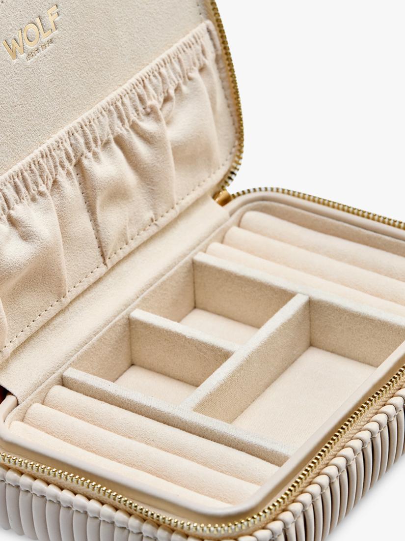 WOLF Bella Zip jewellery case, imported from the UK