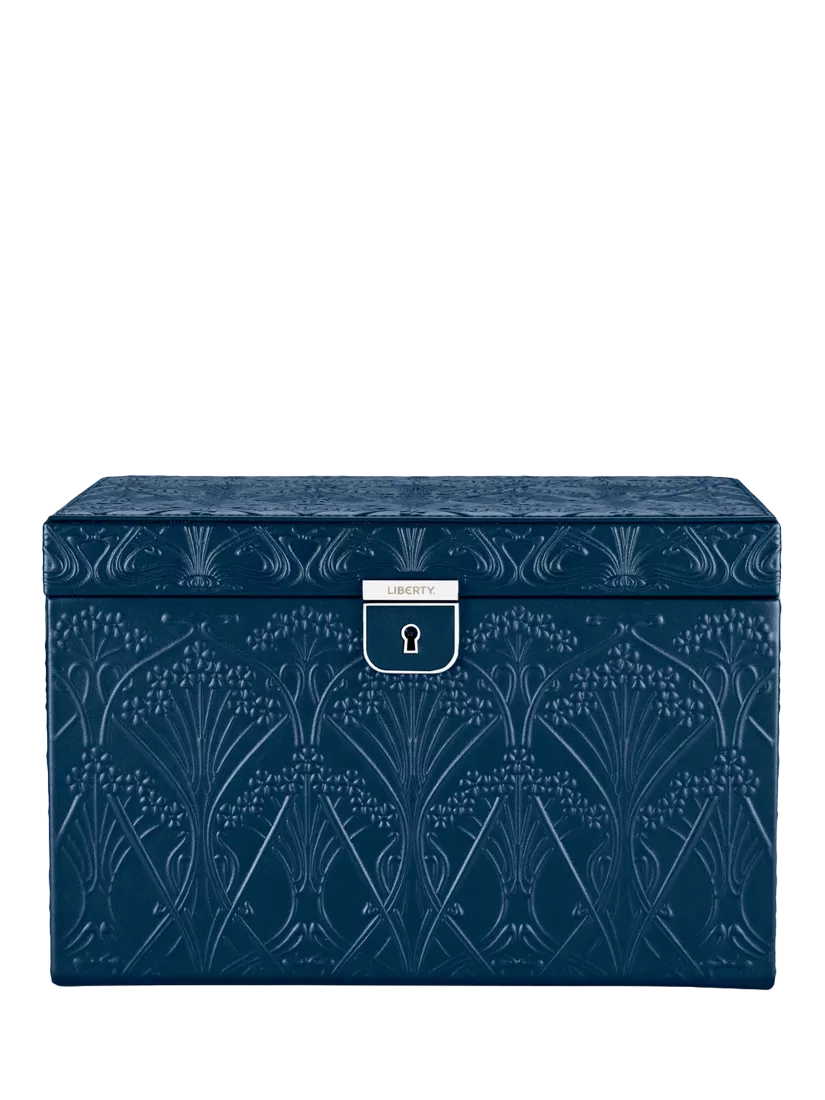 WOLF x Liberty Large Jewellery Box, Navy