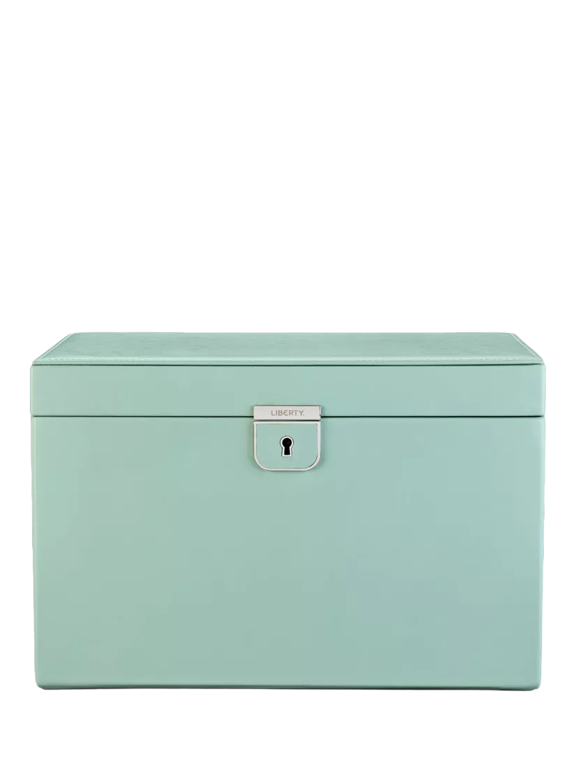 WOLF large jewellery box in sage with Liberty Julia print - British product