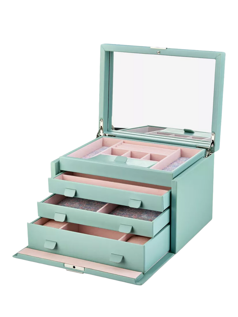 WOLF large jewellery box in sage with Liberty Julia print - British product