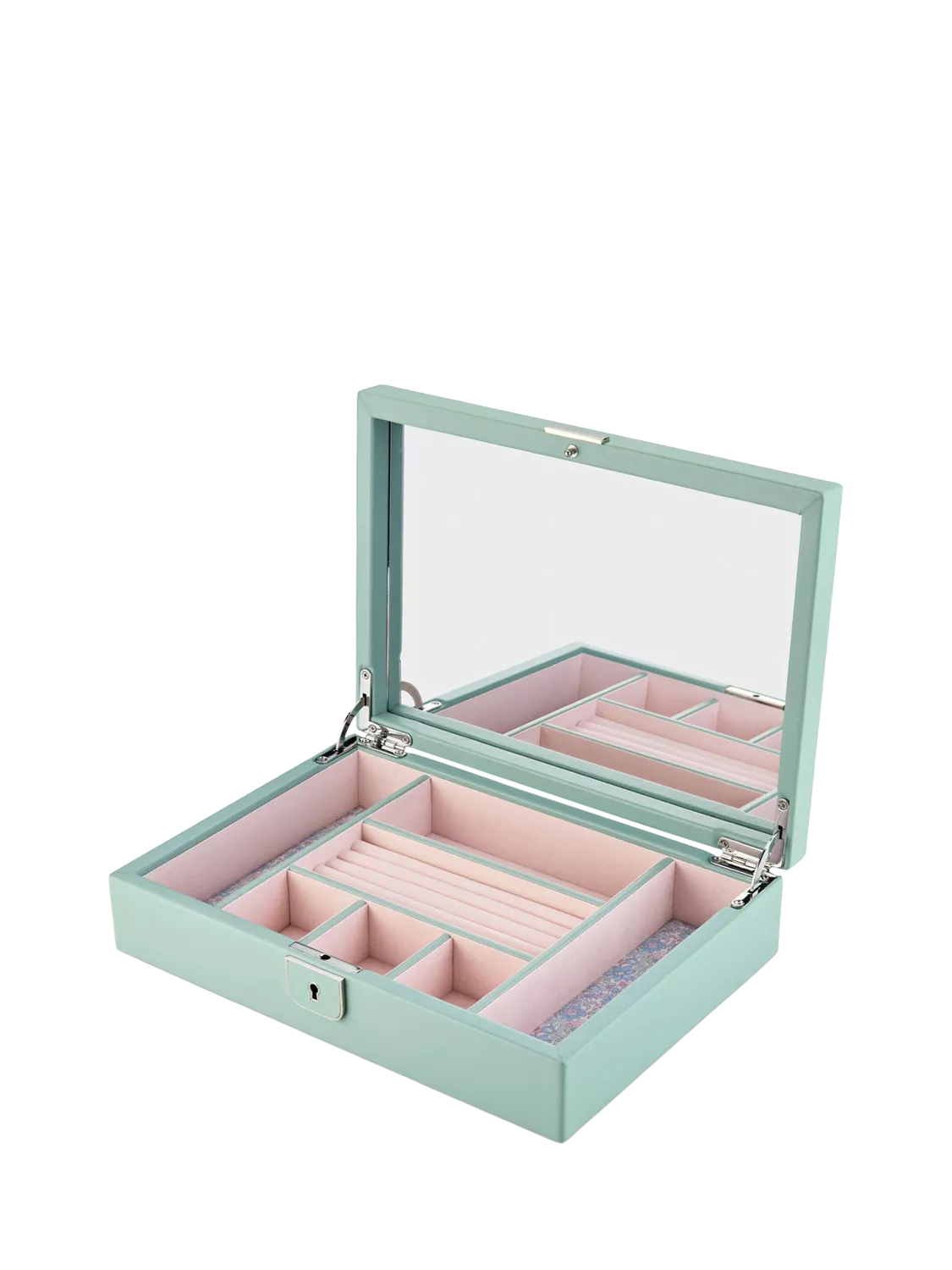 WOLF Julia Medium jewellery box in sage, UK version