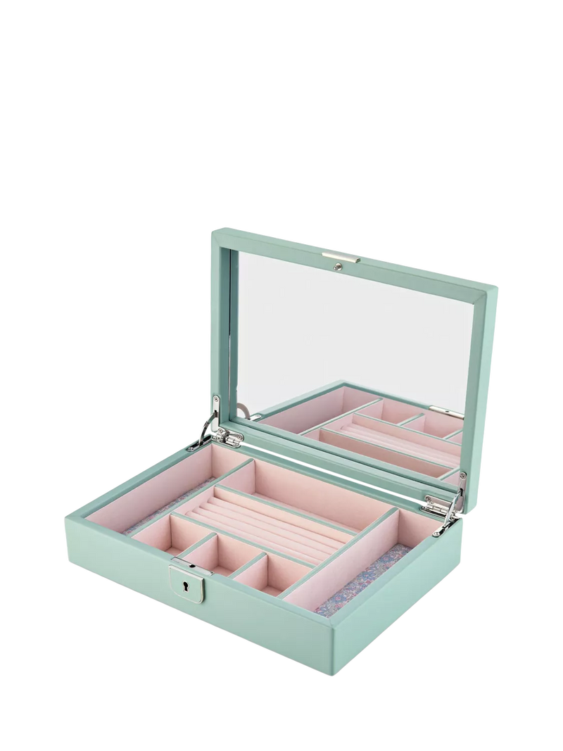 WOLF Julia Medium jewellery box in sage, UK version
