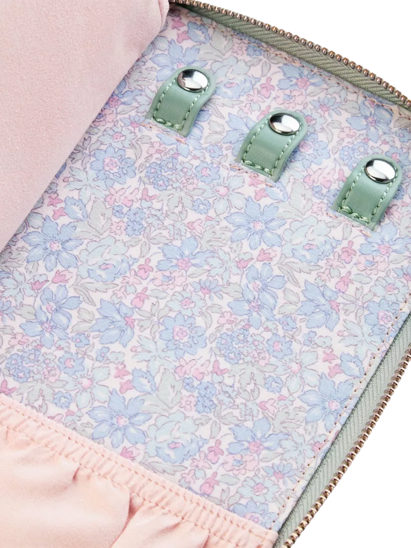 WOLF x Liberty Julia travel jewellery portfolio sage - British product