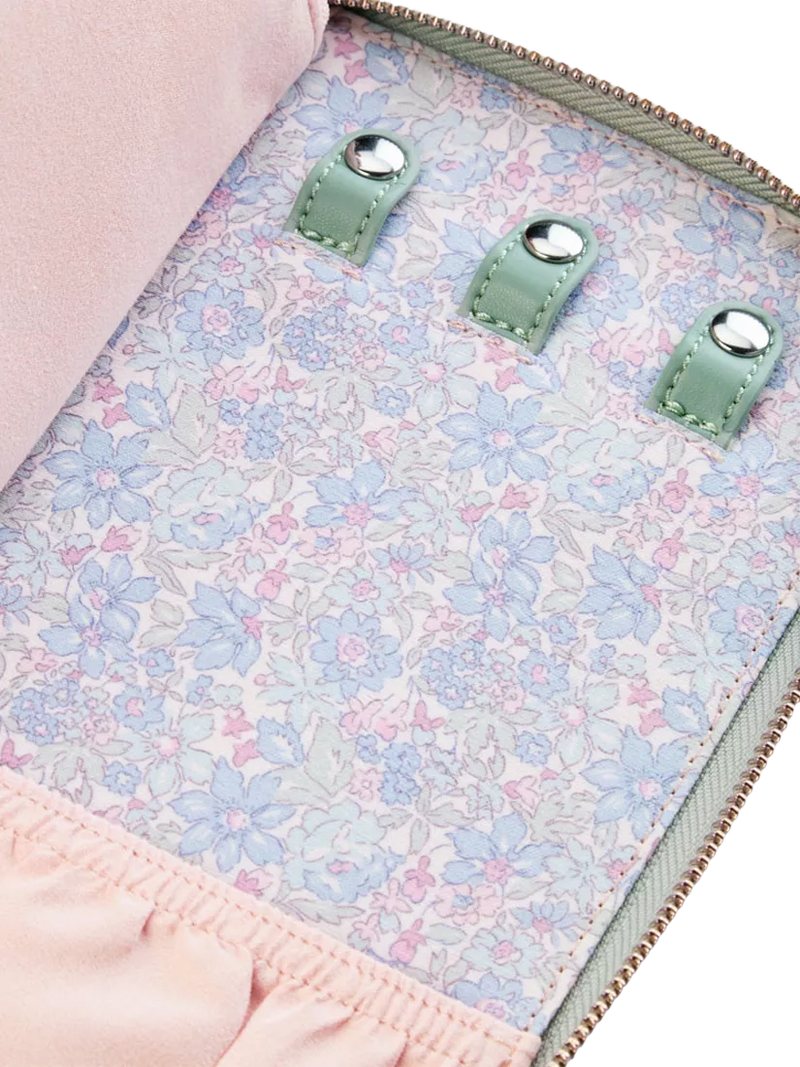 WOLF x Liberty Julia travel jewellery portfolio sage - British product