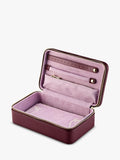 WOLF x Liberty burgundy jewellery zip case (British brand)