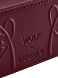 WOLF x Liberty burgundy jewellery zip case (British brand)