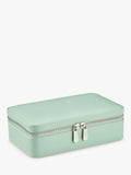 WOLF x Liberty Julia medium jewellery zip case in sage (British brand)
