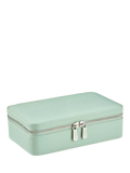 WOLF x Liberty Julia medium jewellery zip case in sage (British brand)