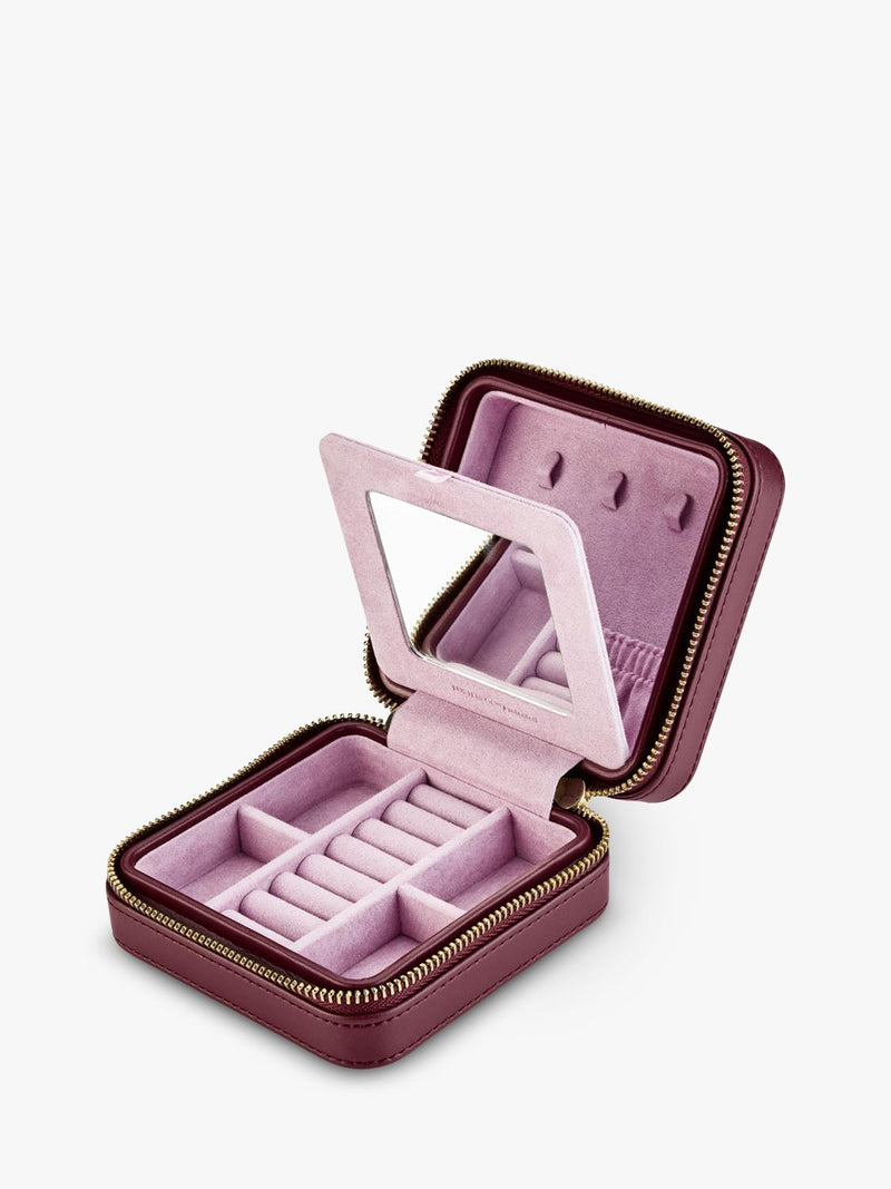 WOLF Liberty small jewellery zip case (British brand)