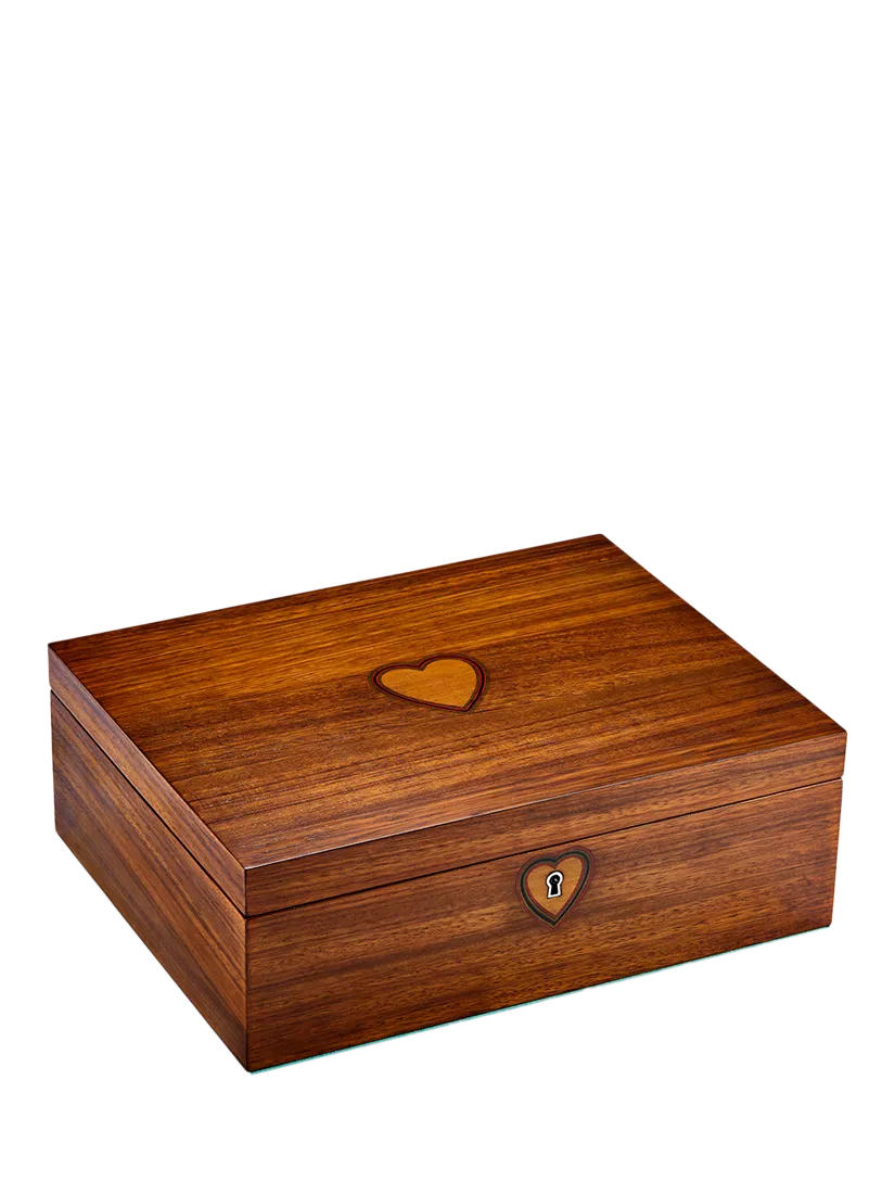 WOLF musical jewellery box walnut wood veneer ballerina (British brand)