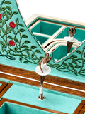 WOLF musical jewellery box walnut wood veneer ballerina (British brand)