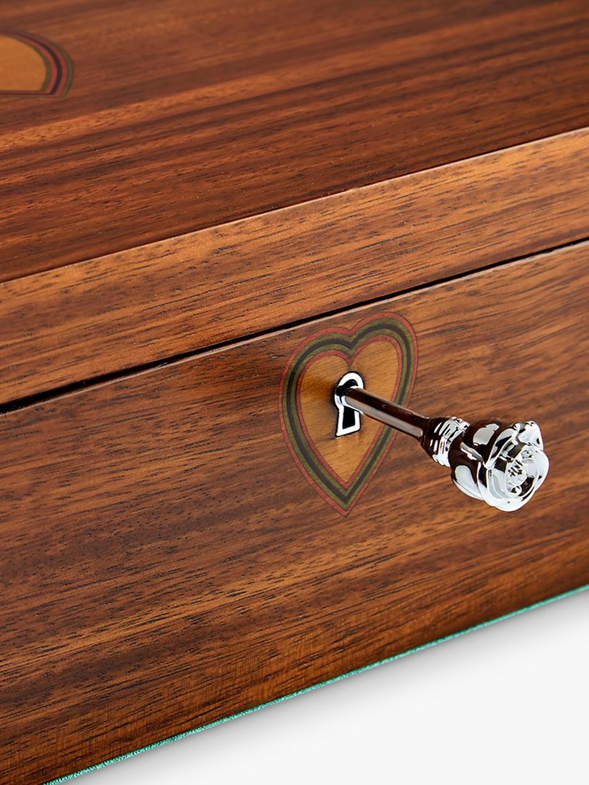 WOLF musical jewellery box walnut wood veneer ballerina (British brand)