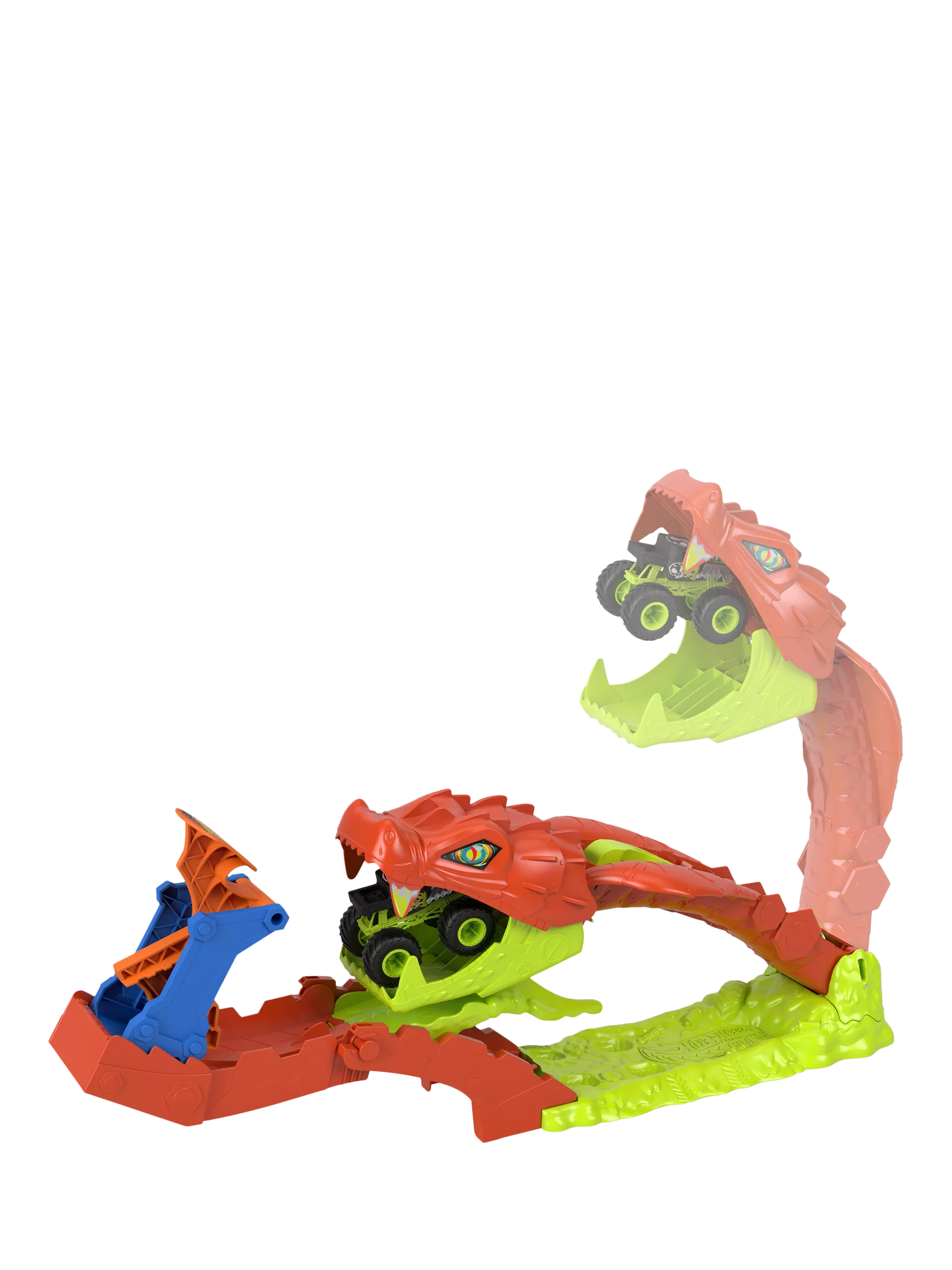 Hot Wheels Monster Trucks Snake Slam Takedown playset, imported from the UK