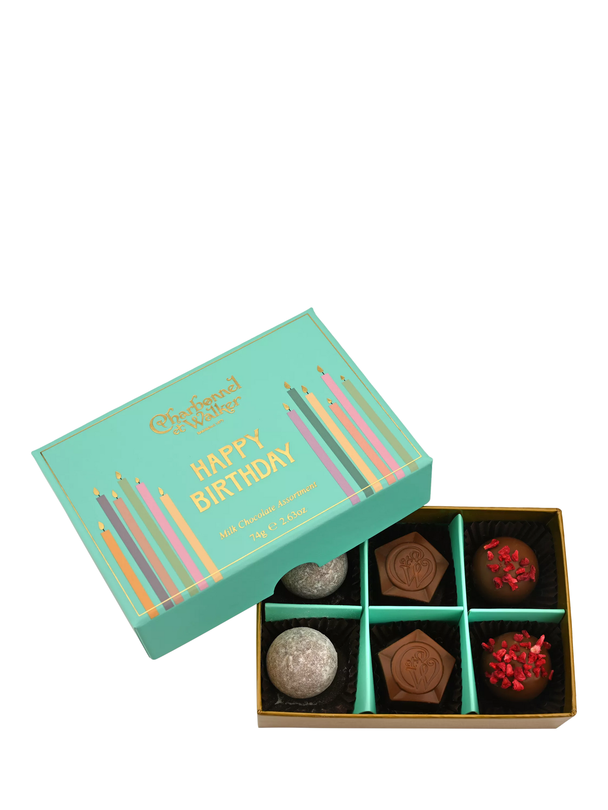 Charbonnel et Walker milk chocolate assortment Happy Birthday 75g (British brand)