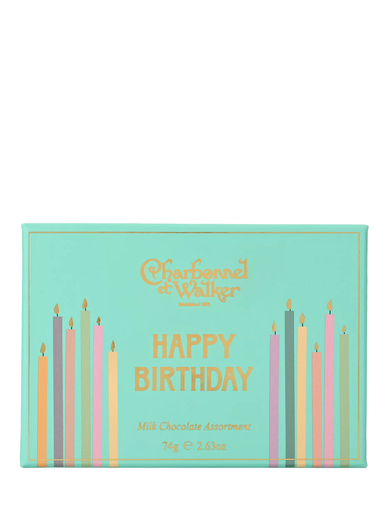 Charbonnel et Walker milk chocolate assortment Happy Birthday 75g (British brand)