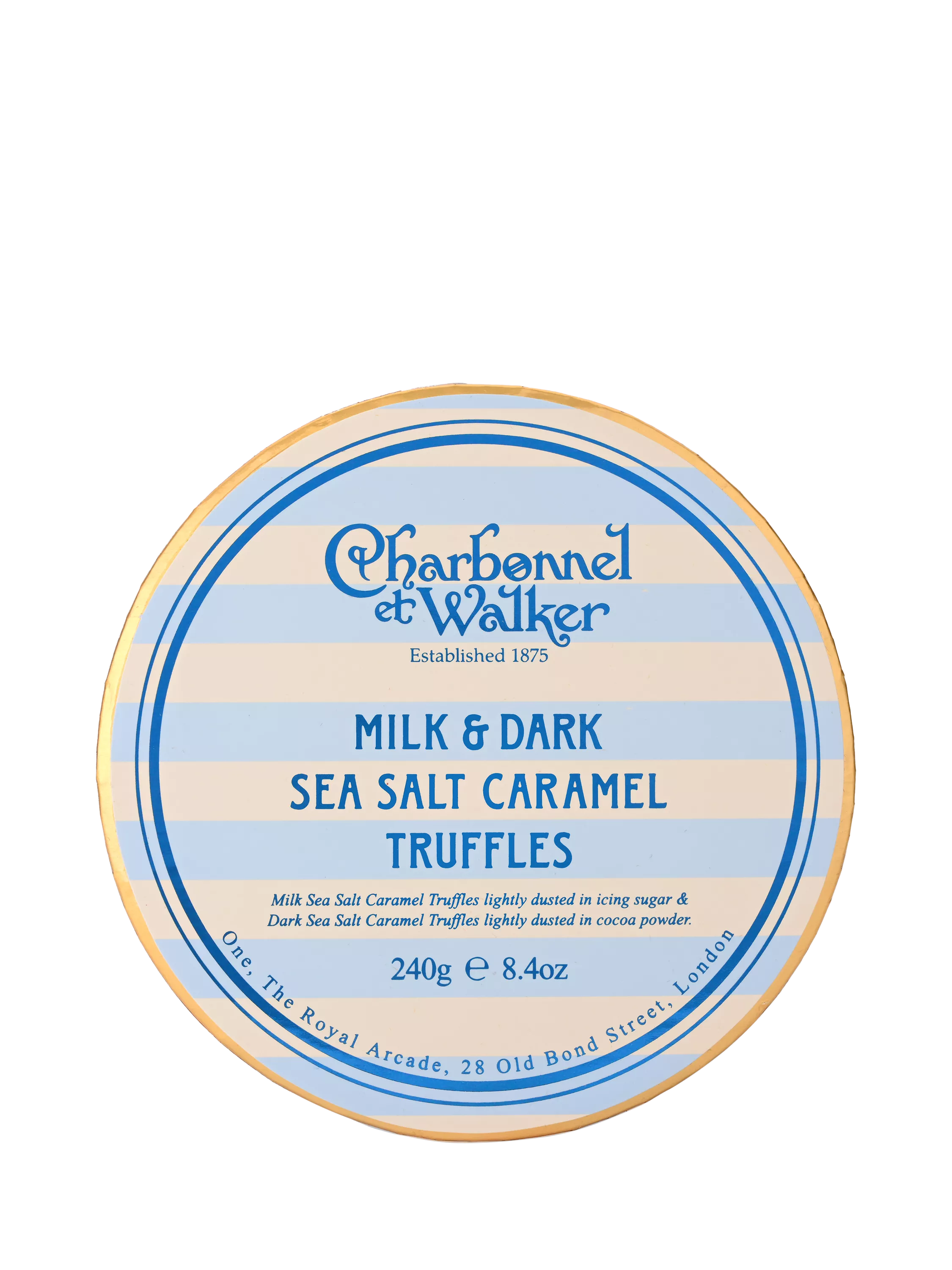 Charbonnel et Walker truffles milk and dark sea salt caramel 240g, imported from the UK