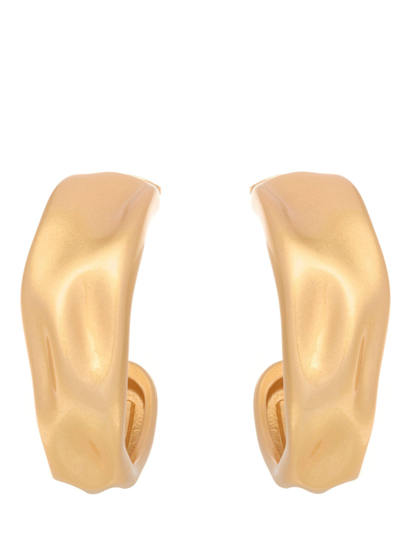 Reiss gold tone hammered hoop earrings (British brand)