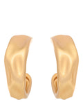 Reiss gold tone hammered hoop earrings (British brand)