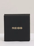 Reiss Perla drop earrings in burgundy and gold tone - British product