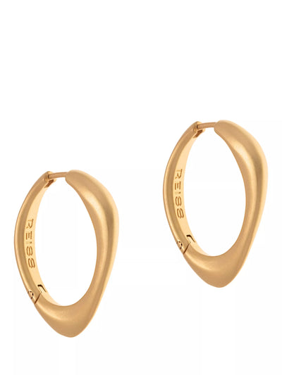 John Lewis Reiss Sofia Smooth Curve Hoop Earrings, Gold- Buy online at McGrocer