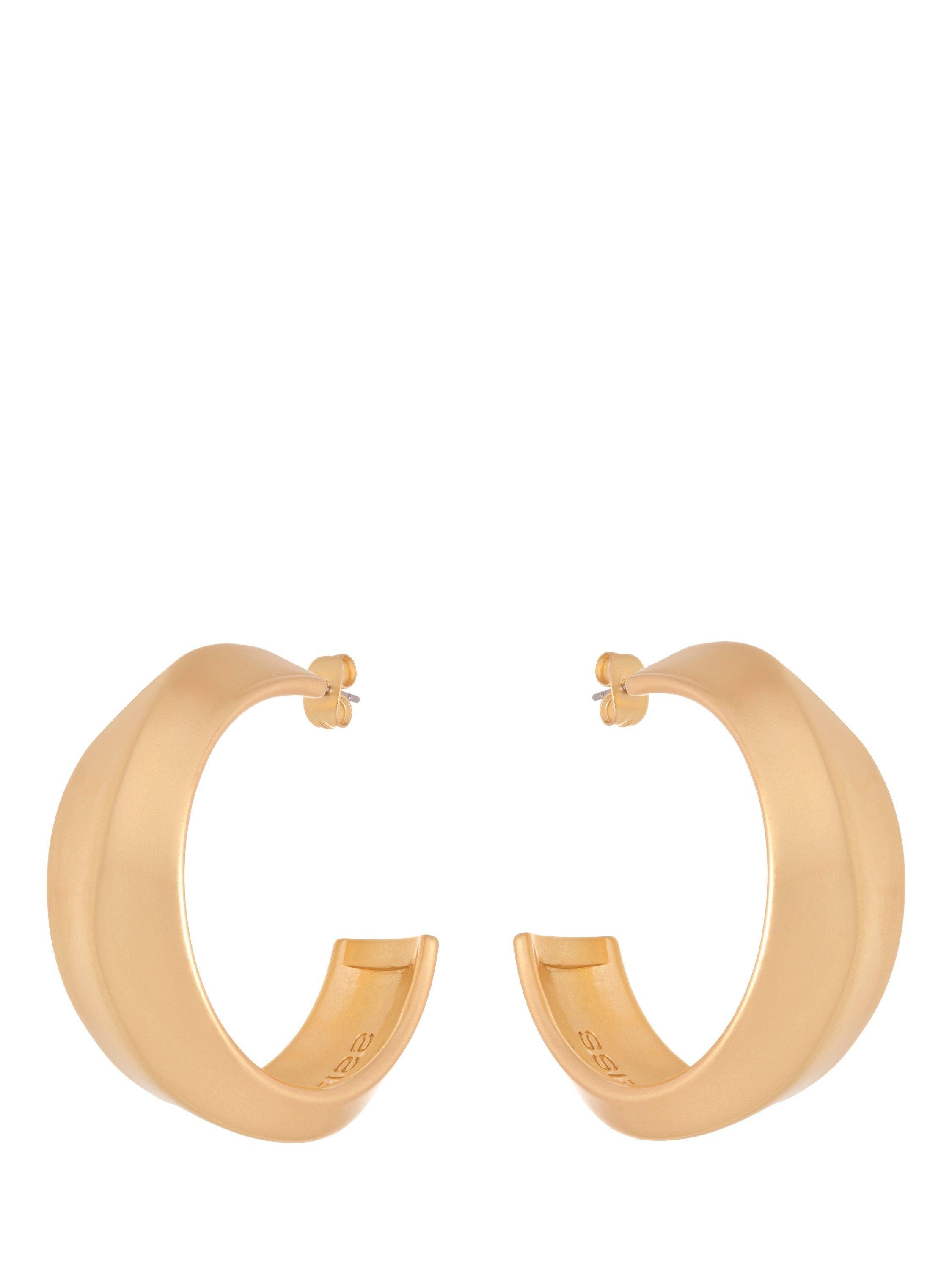 Reiss Tara tactile twist hoop earrings gold tone (British brand)