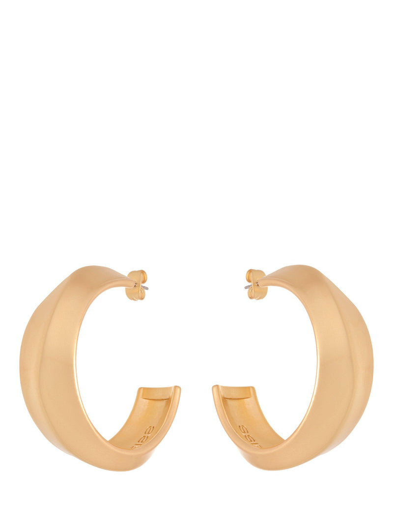 Reiss Tara tactile twist hoop earrings gold tone (British brand)