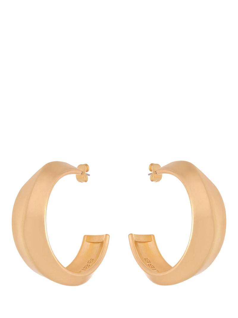 Reiss Tara tactile twist hoop earrings gold tone (British brand)