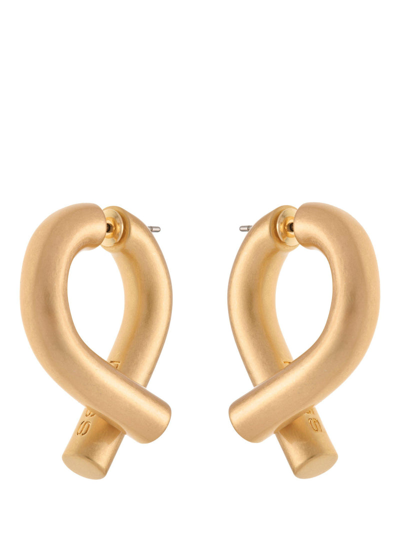 Reiss Taylor tubular metal twist gold earrings, UK version