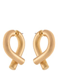 Reiss Taylor tubular metal twist gold earrings, UK version