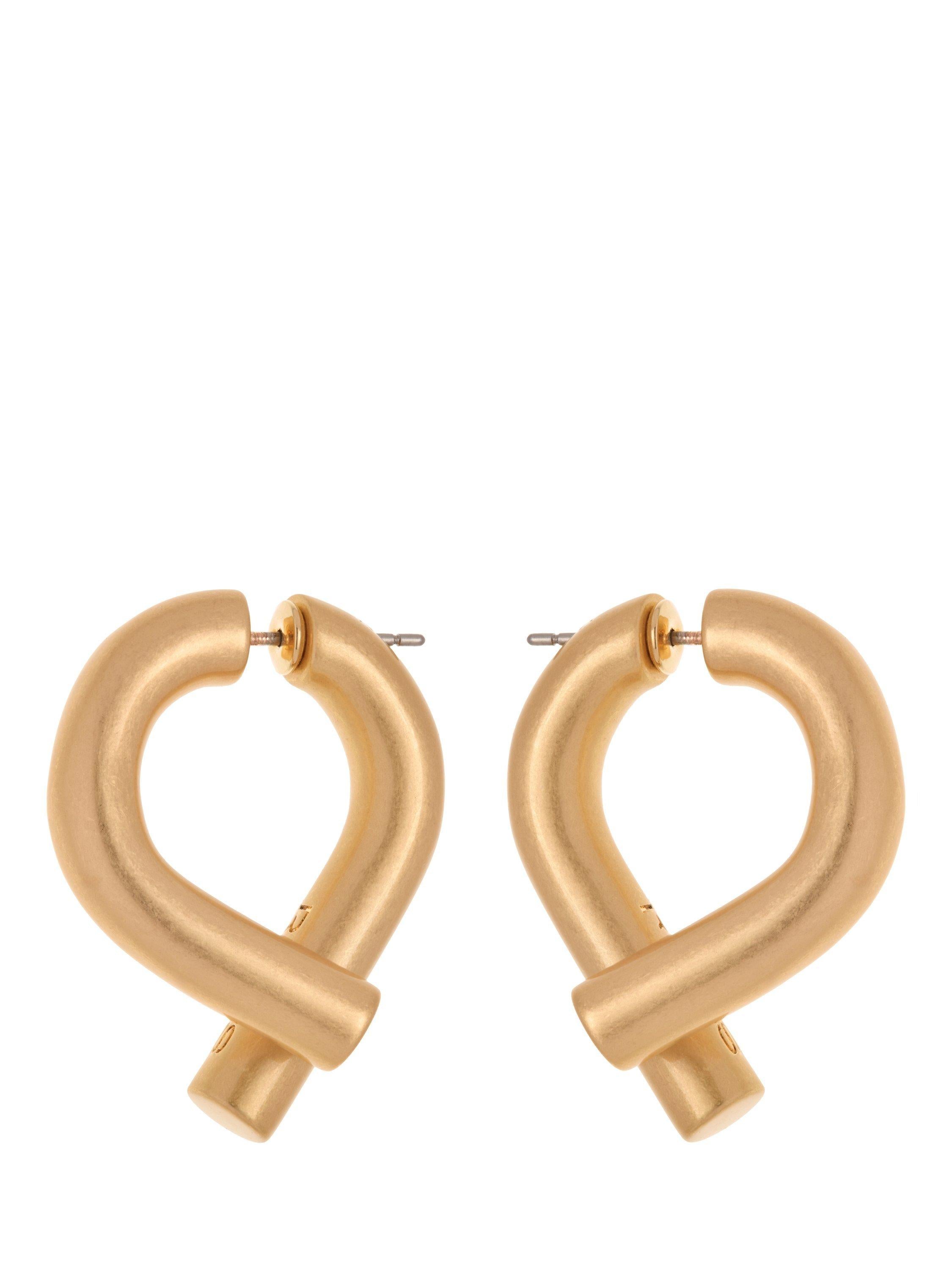 Reiss Taylor tubular metal twist gold earrings, UK version