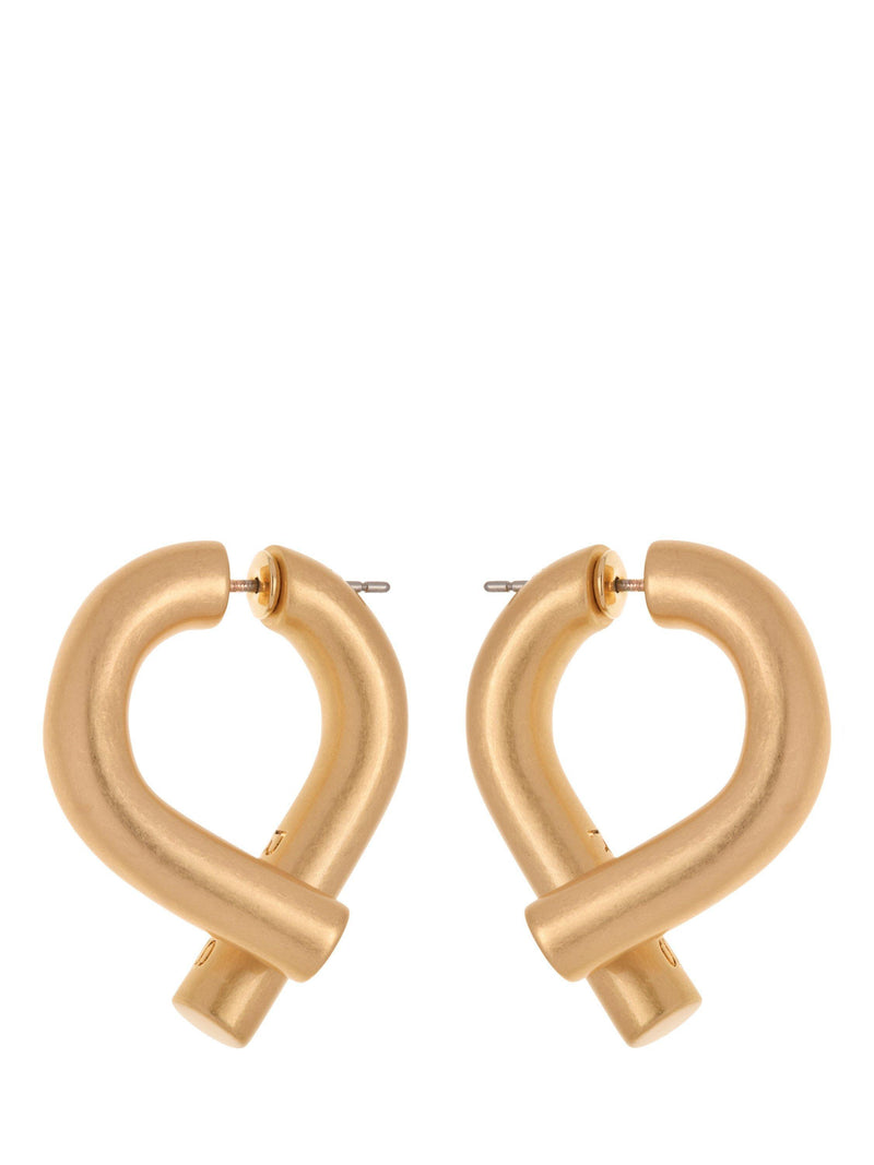 Reiss Taylor tubular metal twist gold earrings, UK version