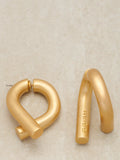 Reiss Taylor tubular metal twist gold earrings, UK version