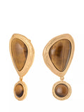 Reiss Tori tumbled stone drop earrings gold, UK version