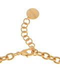 Reiss Paige Polished Resin Choker Necklace burgundy gold (British brand)