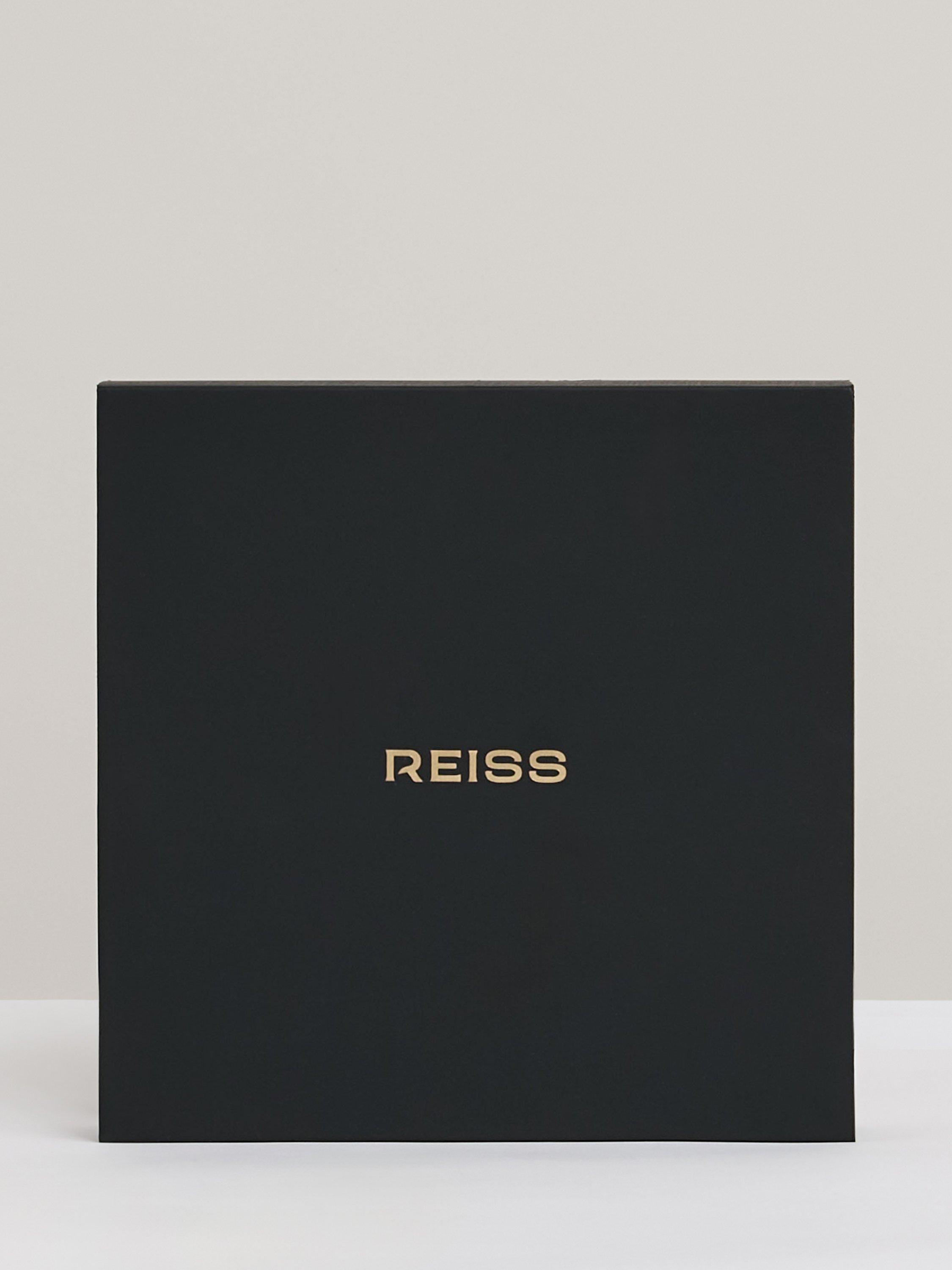Reiss Paige Polished Resin Choker Necklace burgundy gold (British brand)