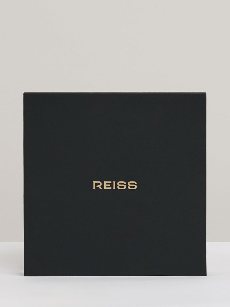 Reiss Paige Polished Resin Choker Necklace burgundy gold (British brand)