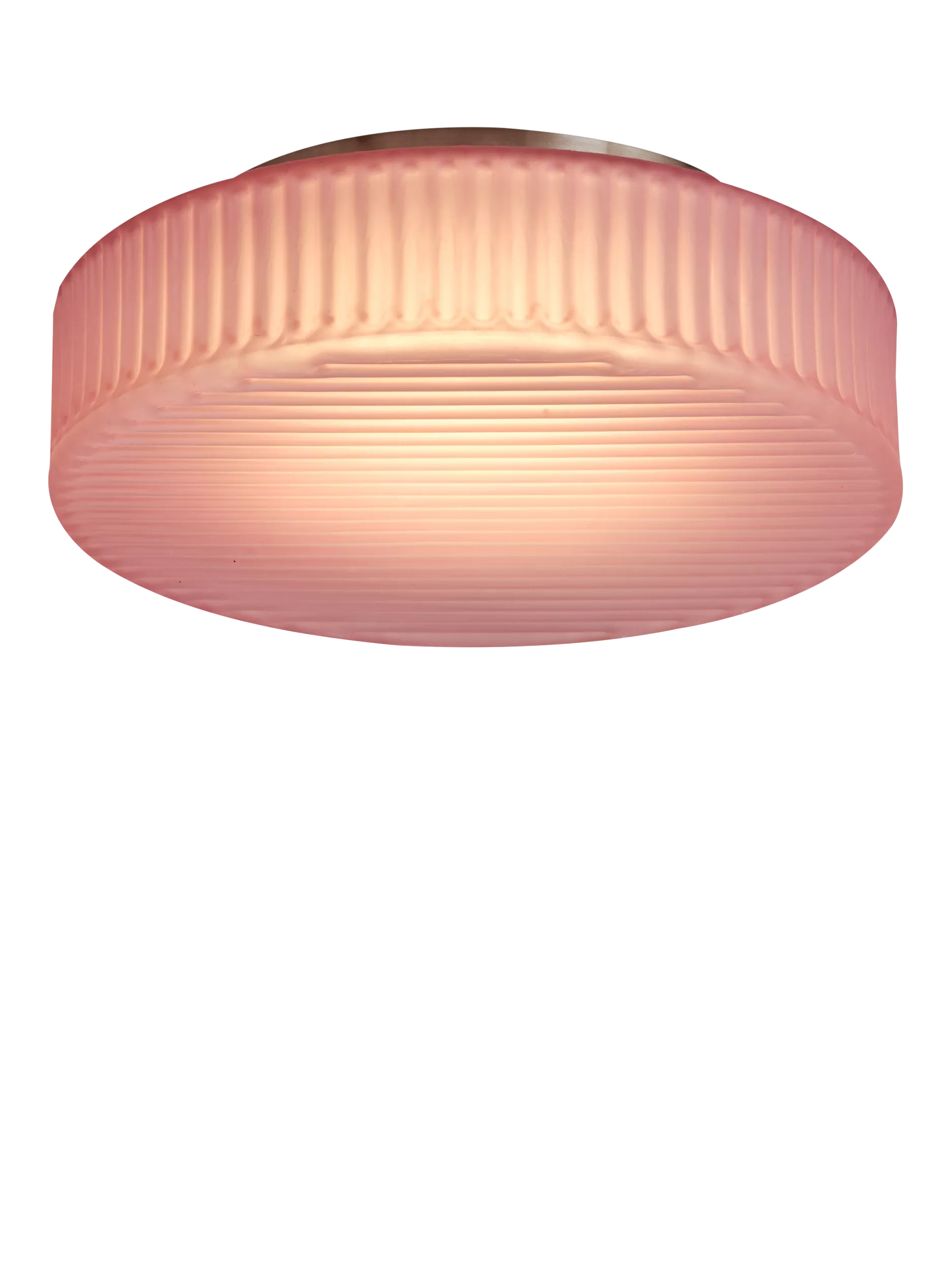 MADE Alma flush ceiling light in pink 53cm, imported from the UK