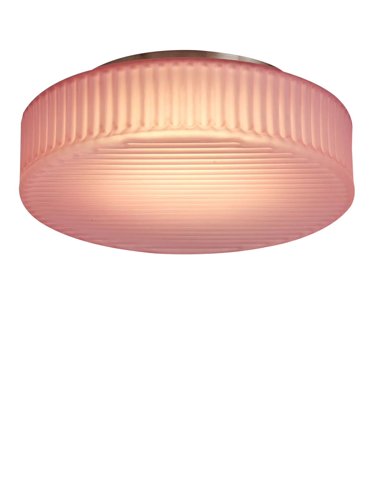 MADE Alma flush ceiling light in pink 53cm, imported from the UK