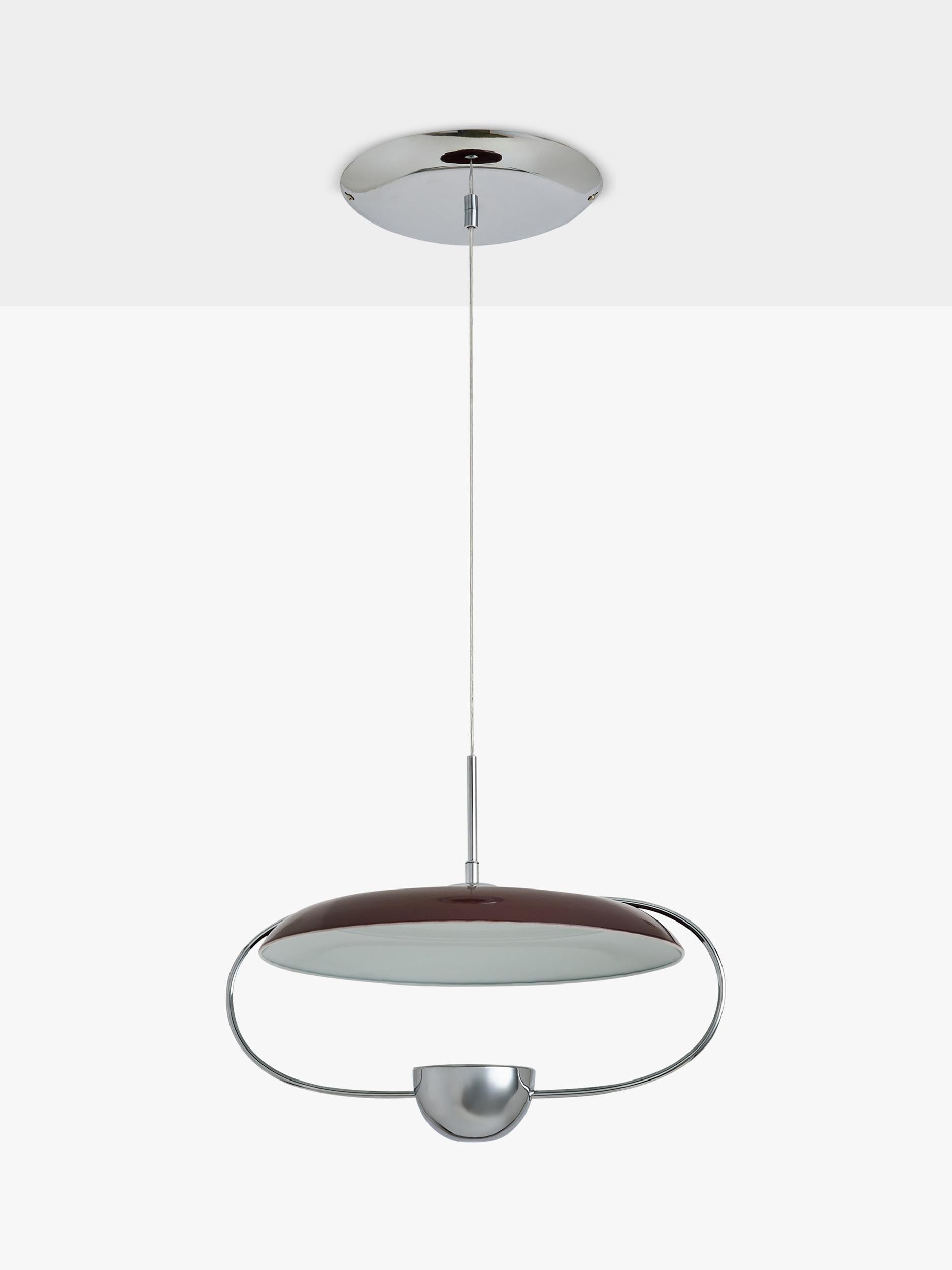 MADE Brando pendant ceiling light brown/chrome, imported from the UK