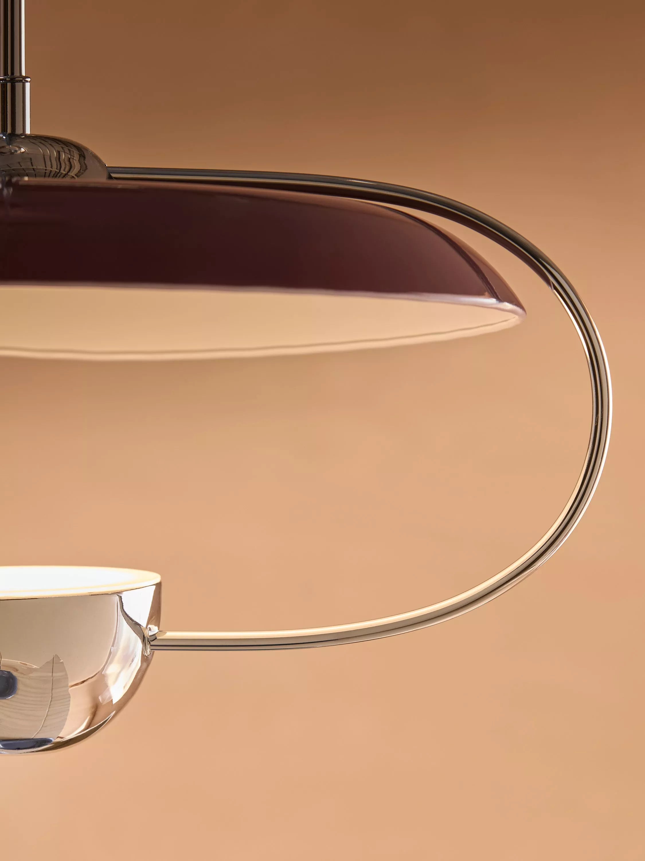 MADE Brando pendant ceiling light brown/chrome, imported from the UK