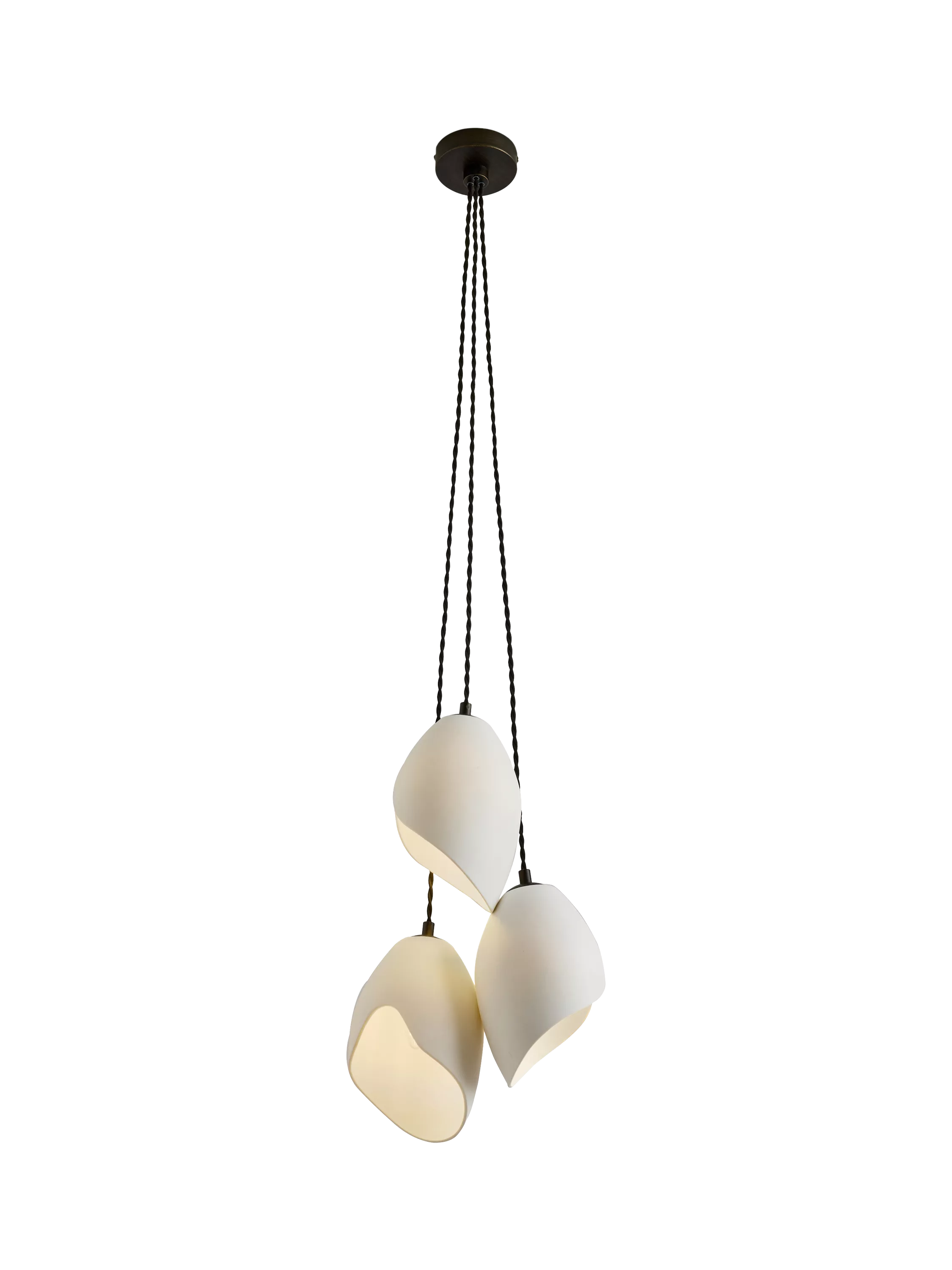 MADE Emrys cluster pendant light in cream and black, UK version