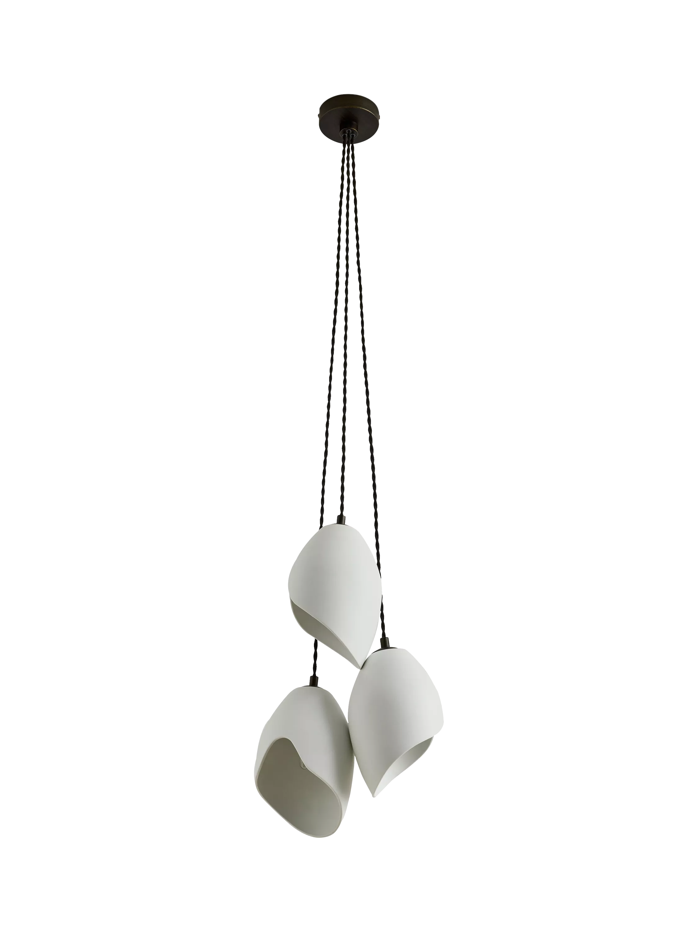 MADE Emrys cluster pendant light in cream and black, UK version