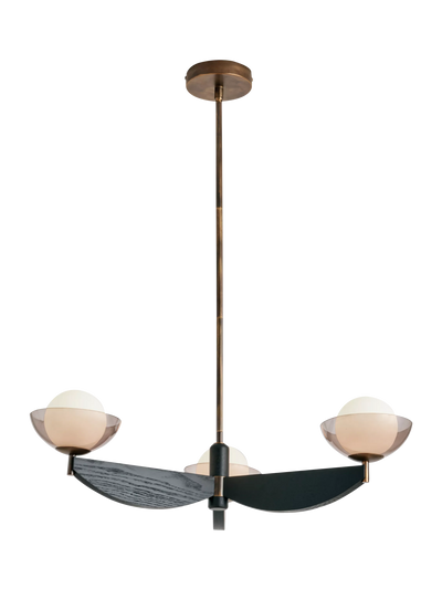 John Lewis MADE Layla 3 Arm Pendant Ceiling Light, Black- Buy online at McGrocer