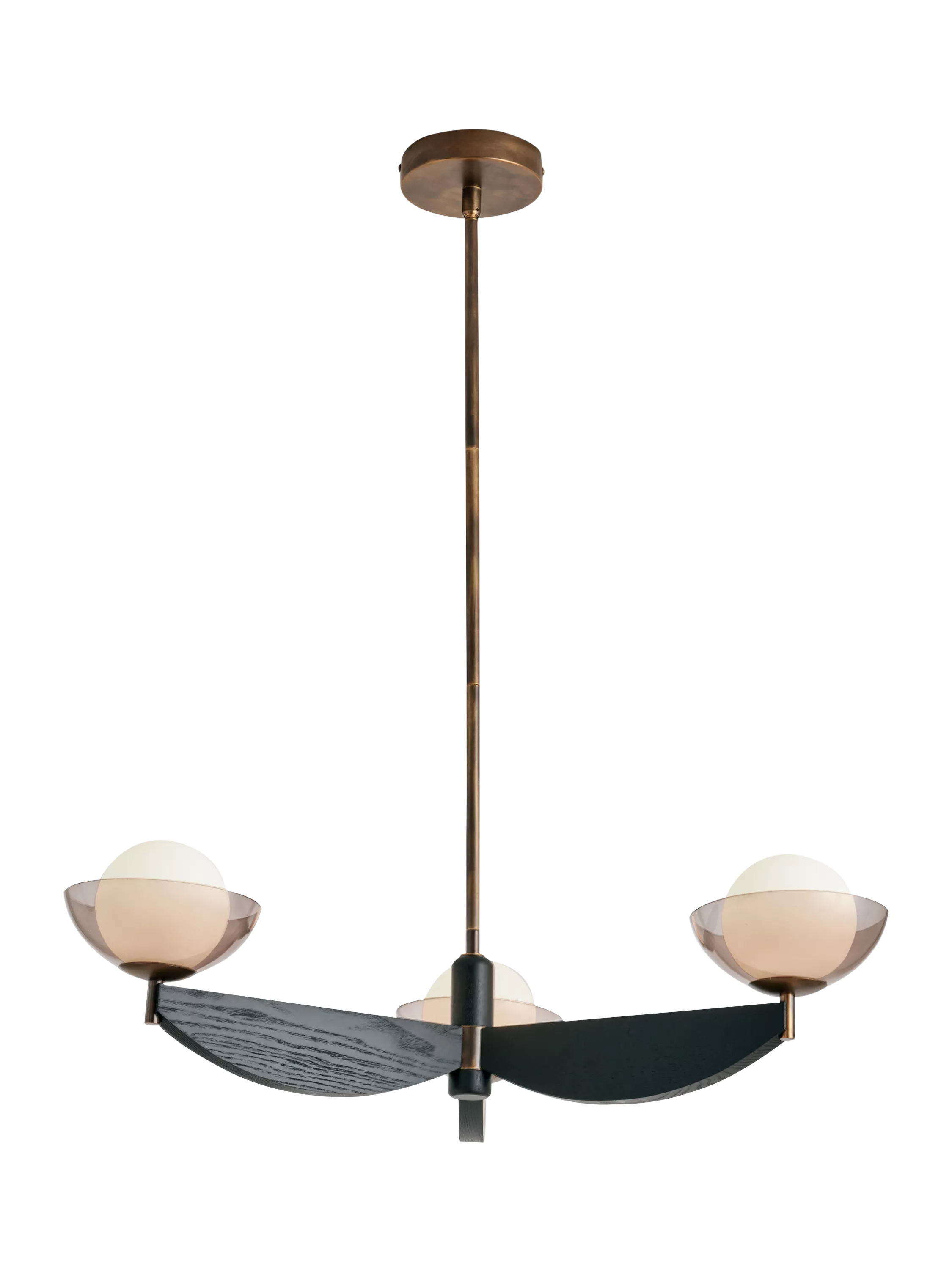 MADE Layla three-arm pendant ceiling light black (British brand)