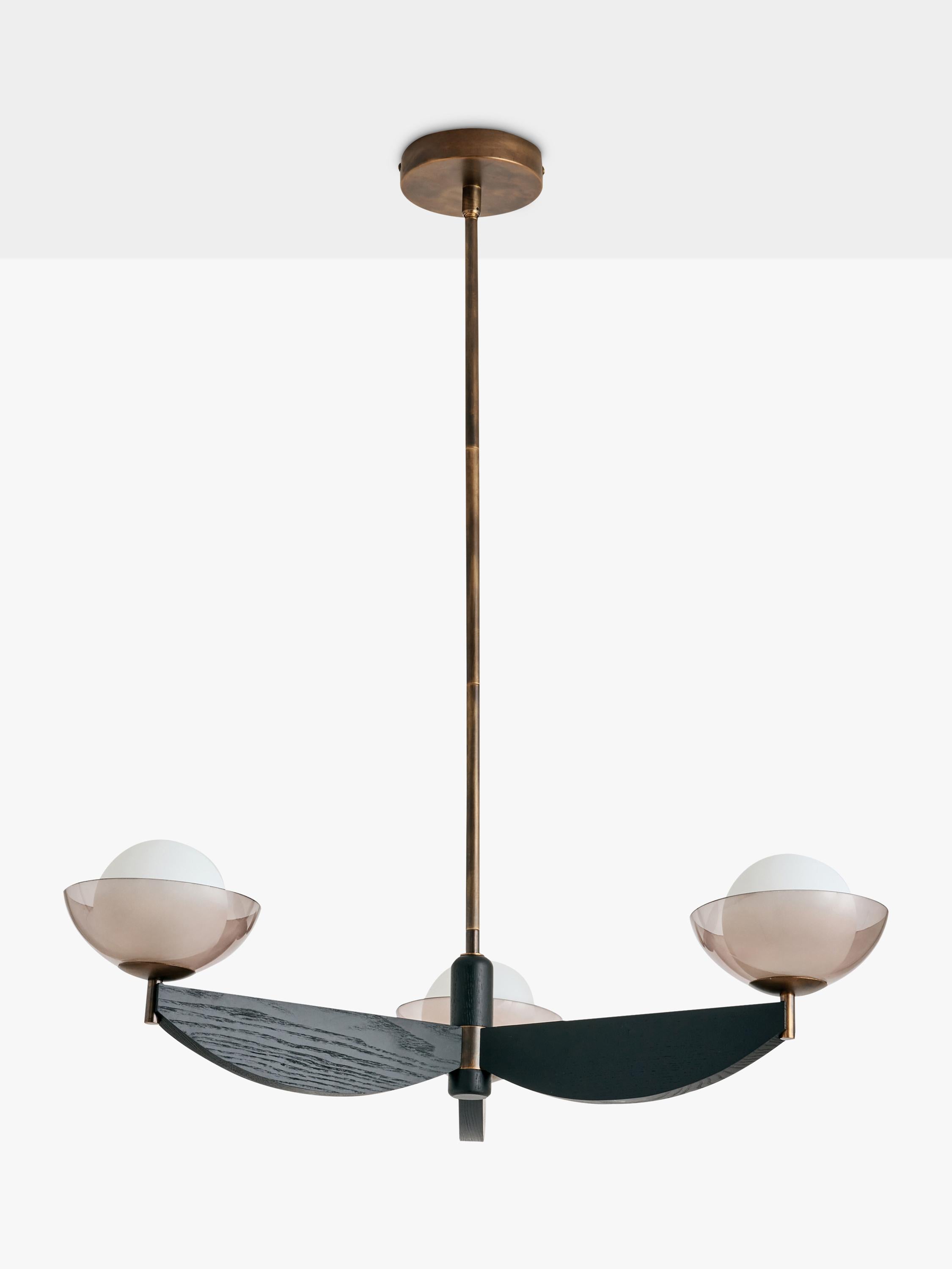 MADE Layla three-arm pendant ceiling light black (British brand)