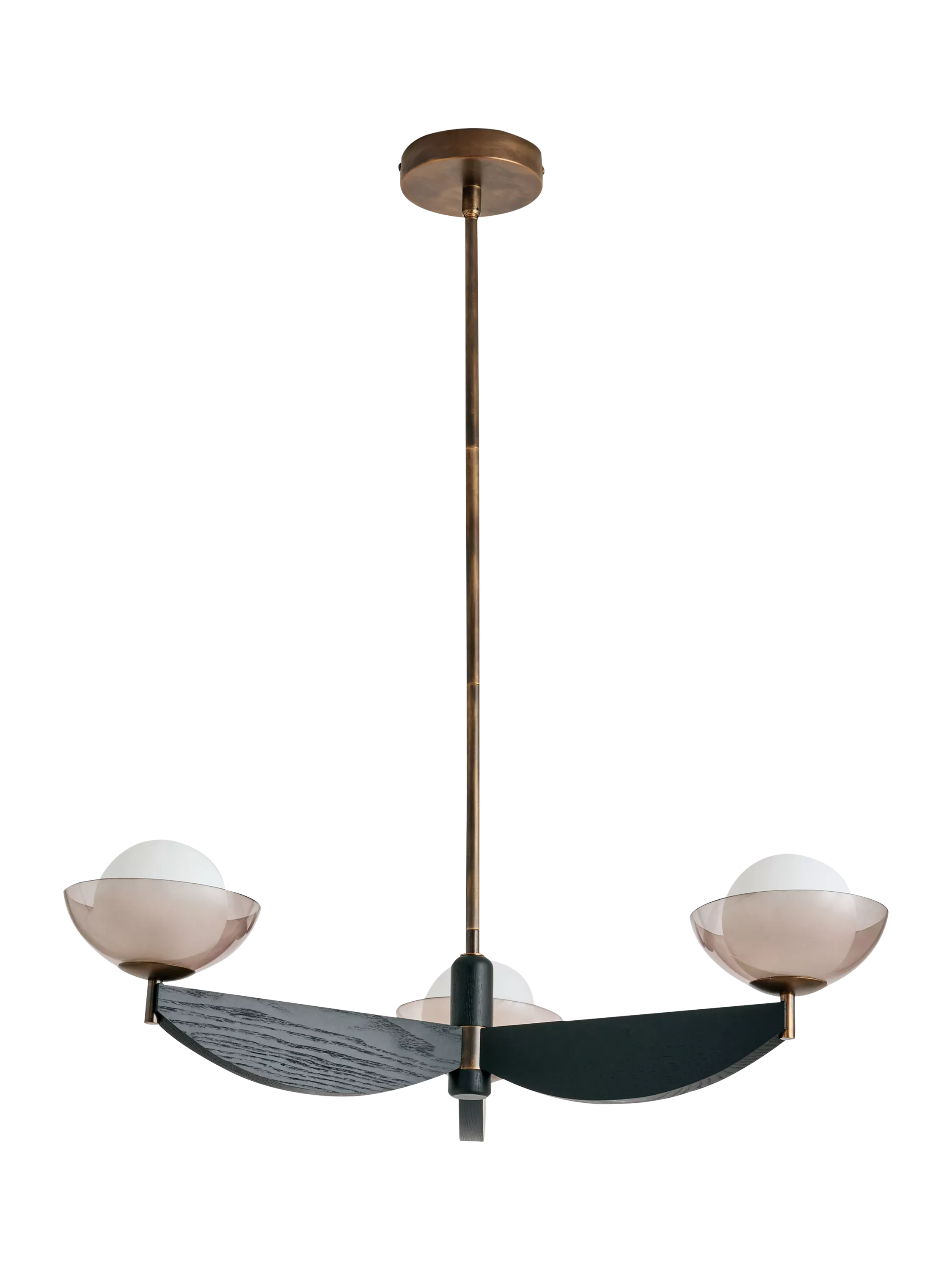 MADE Layla three-arm pendant ceiling light black (British brand)