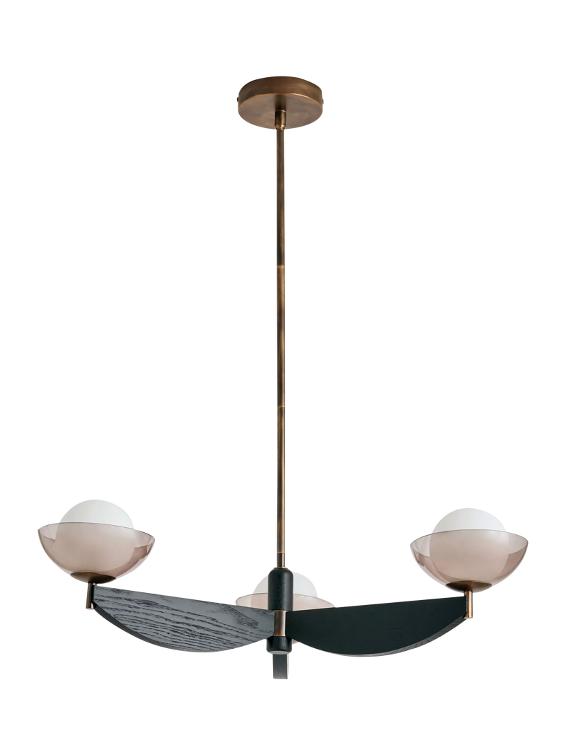MADE Layla three-arm pendant ceiling light black (British brand)