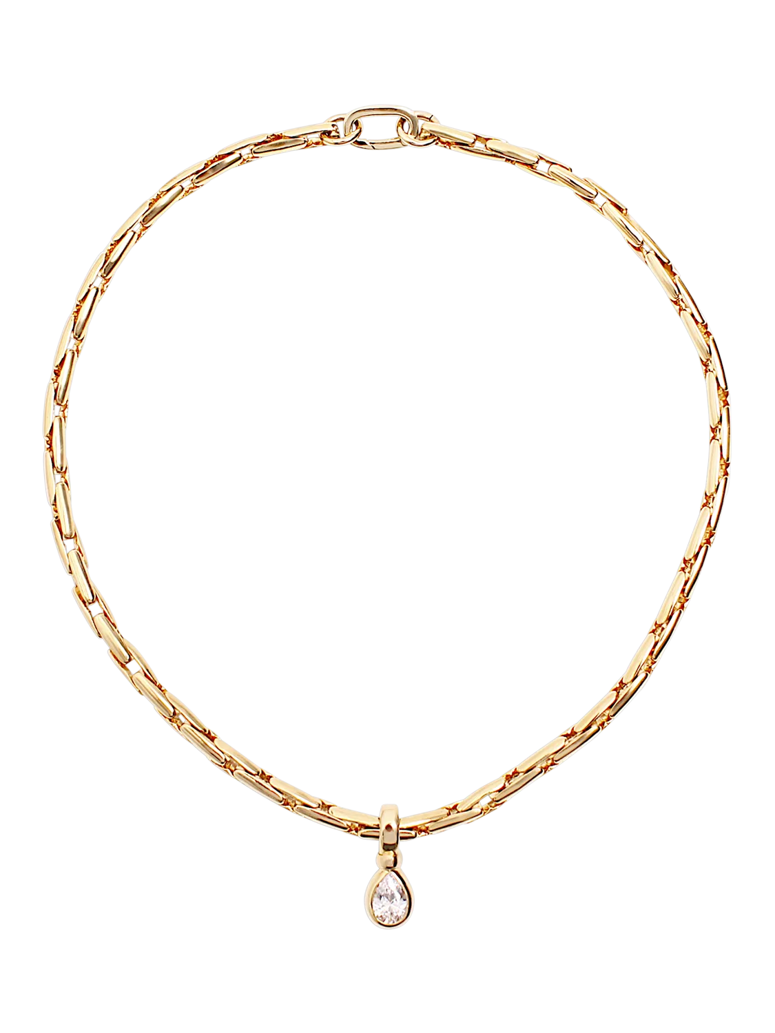 By Alona teardrop necklace gold plated cubic zirconia (British brand)