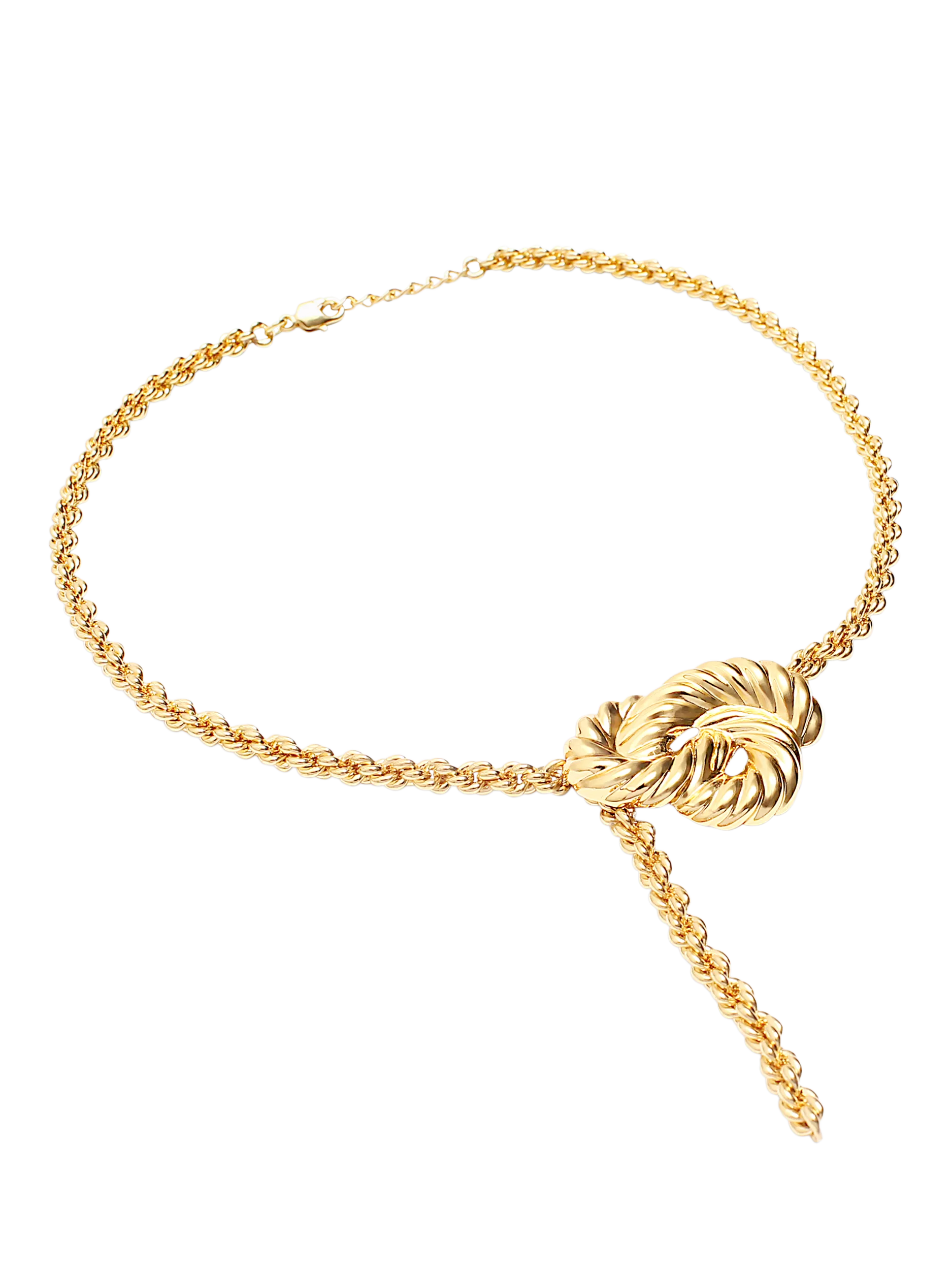 By Alona Ursula gold braided necklace 43cm, imported from the UK